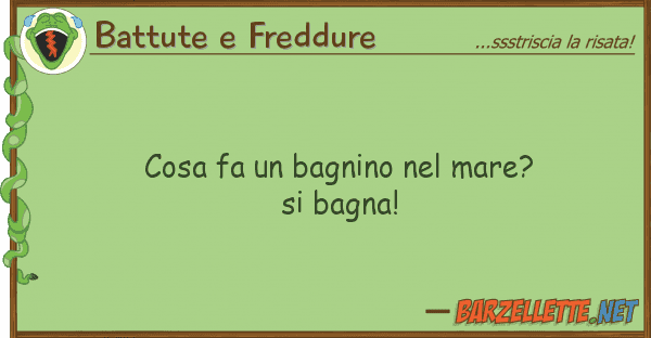 Battute e Freddure cosa fa bagnino mare? bagna!