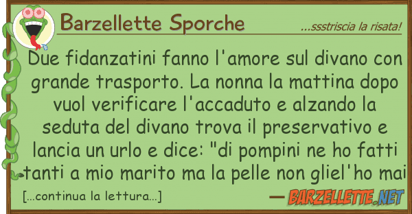 Barzellette Sporche due fidanzatini fanno l'amore divano