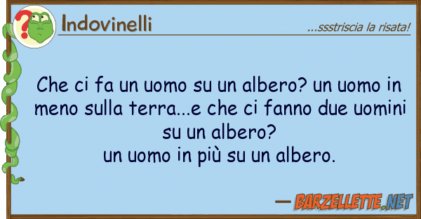 Indovinelli fa uomo albero? uomo
