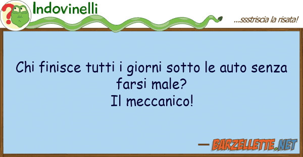 Indovinelli finisce giorni sotto auto