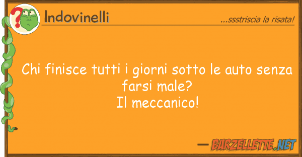 Indovinelli finisce giorni sotto auto