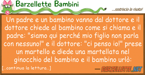 Barzellette Bambini padre bambino vanno dottore