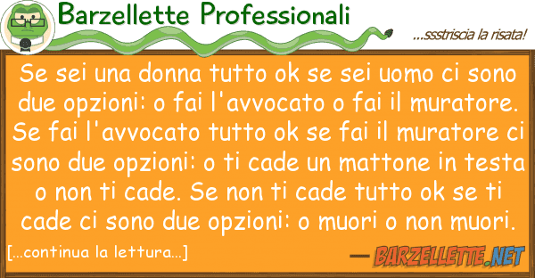 Barzellette Professionali sei donna ok sei uomo