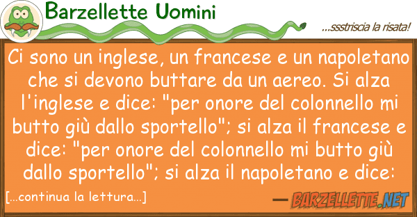 Barzellette Uomini sono inglese, francese nap