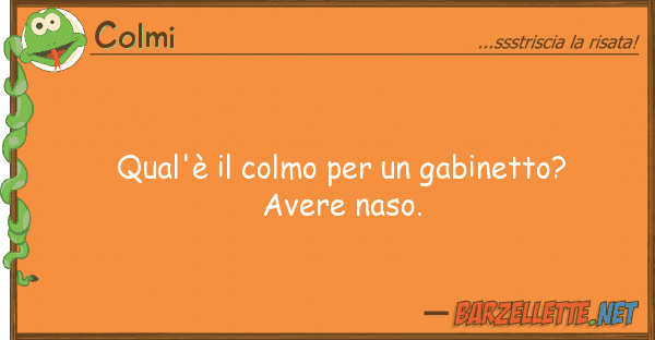 Colmi qual'è colmo gabinetto? aver