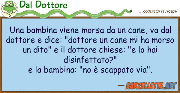 Dal Dottore bambina viene morsa cane, va d