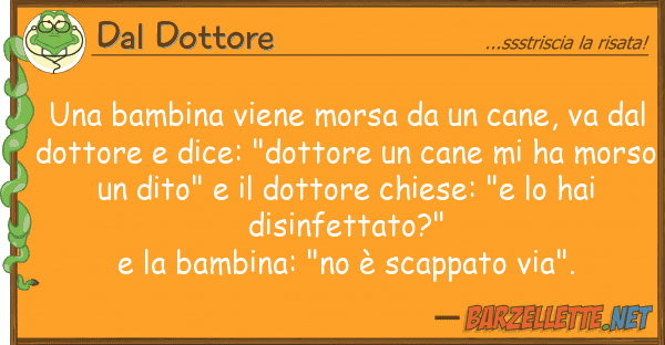 Dal Dottore bambina viene morsa cane, va d