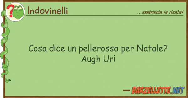 Indovinelli cosa dice pellerossa natale? augh