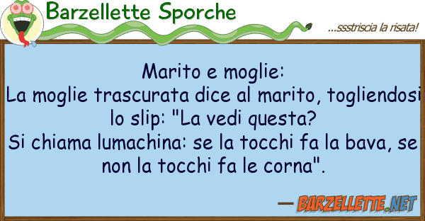 Barzellette Sporche marito moglie: la moglie trascurata d