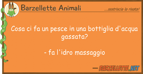Barzellette Animali cosa fa pesce bottiglia d'a