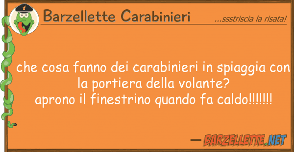 Barzellette Carabinieri cosa fanno carabinieri spiagg
