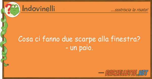 Indovinelli cosa fanno due scarpe finestra?