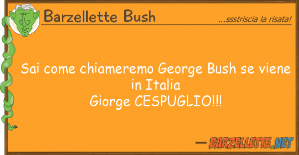 Barzellette Bush sai chiameremo george bush viene
