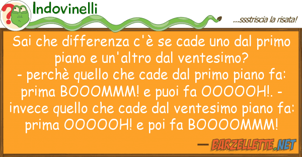 Indovinelli sai differenza c'è cade