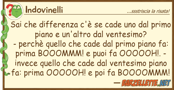 Indovinelli sai differenza c'è cade