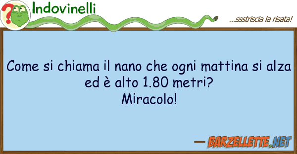 Indovinelli chiama nano ogni mattina