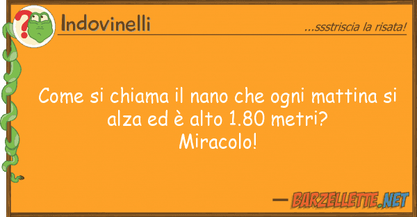 Indovinelli chiama nano ogni mattina