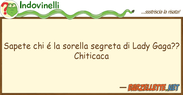 Indovinelli sapete é sorella segreta lady