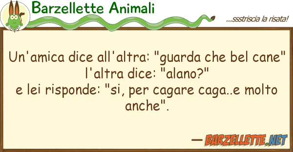 Barzellette Animali un'amica dice all'altra: "guarda bel