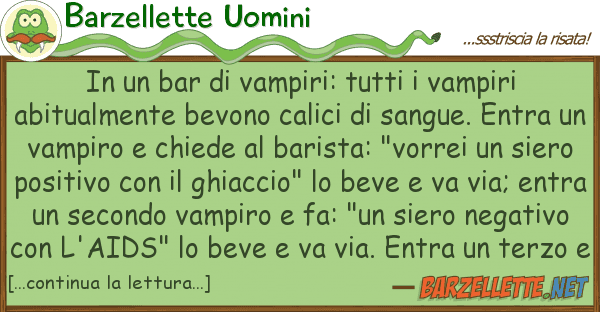 Barzellette Uomini bar vampiri: vampiri ab