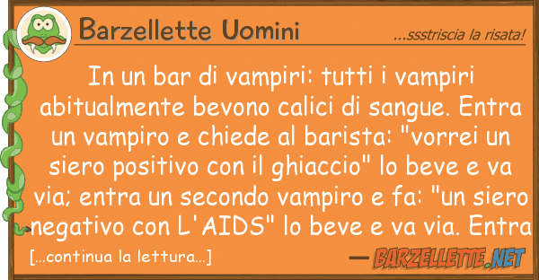 Barzellette Uomini bar vampiri: vampiri ab