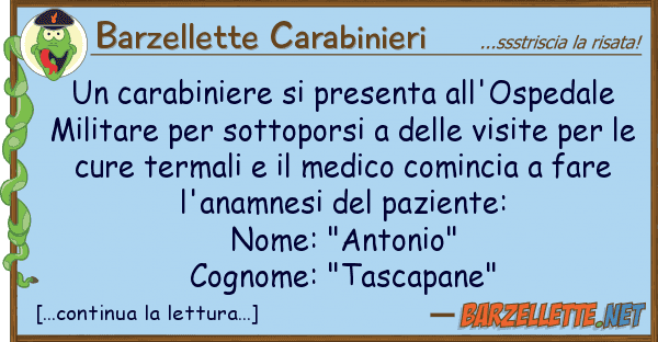 Barzellette Carabinieri carabiniere presenta all'ospedale