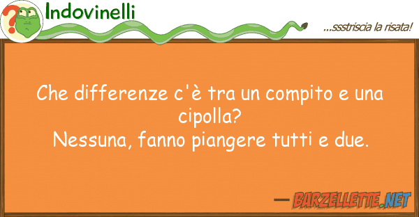 Indovinelli differenze c'è compito
