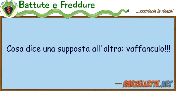 Battute e Freddure cosa dice supposta all'altra: vaffan
