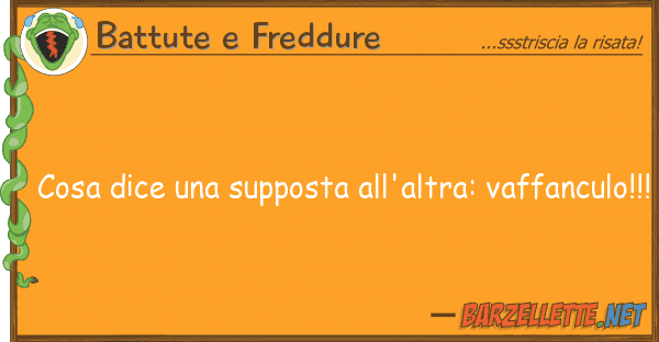 Battute e Freddure cosa dice supposta all'altra: vaffan