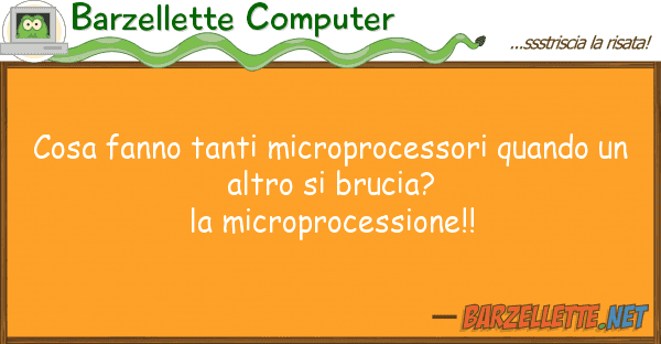 Barzellette Computer cosa fanno tanti microprocessori quando