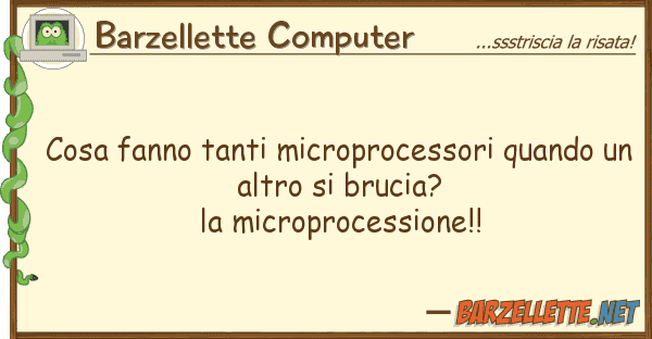 Barzellette Computer cosa fanno tanti microprocessori quando