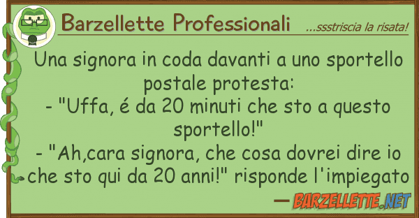 Barzellette Professionali signora coda davanti sporte
