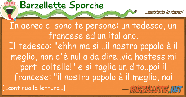Barzellette Sporche aereo sono te persone: tedesco,