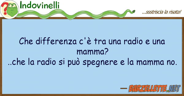 Indovinelli differenza c'è radio