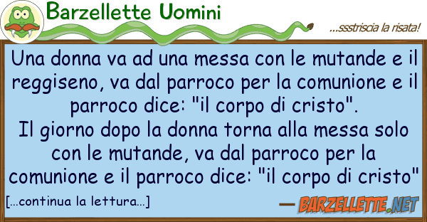 Barzellette Uomini donna va messa mutande