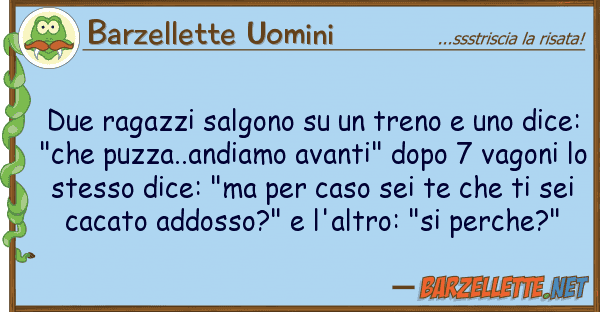 Barzellette Uomini due ragazzi salgono treno