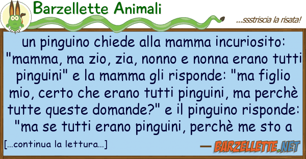 Barzellette Animali pinguino chiede mamma incuriosit