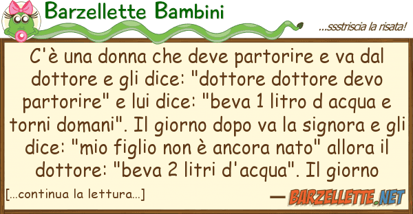 Barzellette Bambini c'è donna deve partorire va d