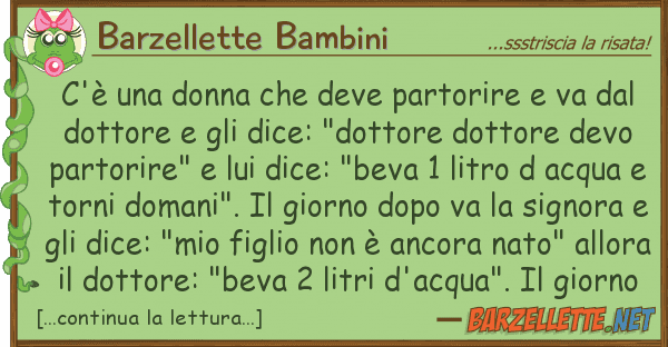 Barzellette Bambini c'è donna deve partorire va d