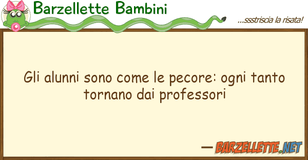 Barzellette Bambini alunni sono pecore: ogni tan