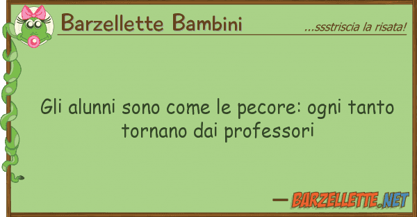 Barzellette Bambini alunni sono pecore: ogni tan
