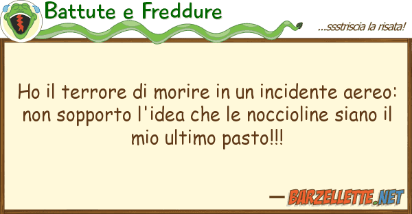 Battute e Freddure ho terrore morire incidente