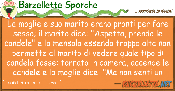 Barzellette Sporche moglie marito erano pronti