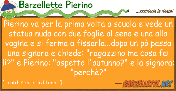 Barzellette Pierino pierino va prima volta scuola