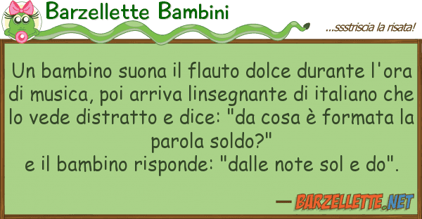 Barzellette Bambini bambino suona flauto dolce durante