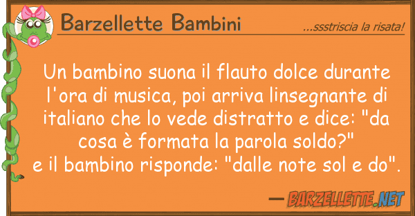 Barzellette Bambini bambino suona flauto dolce durante