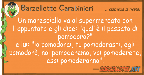 Barzellette Carabinieri maresciallo va supermercato l'