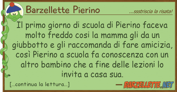 Barzellette Pierino primo giorno scuola pierino fac
