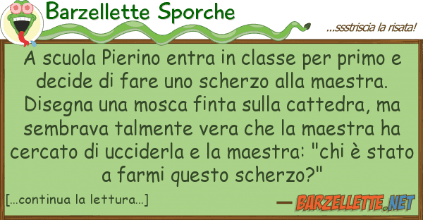 Barzellette Sporche scuola pierino entra classe pri