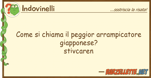 Indovinelli chiama peggior arrampicatore
